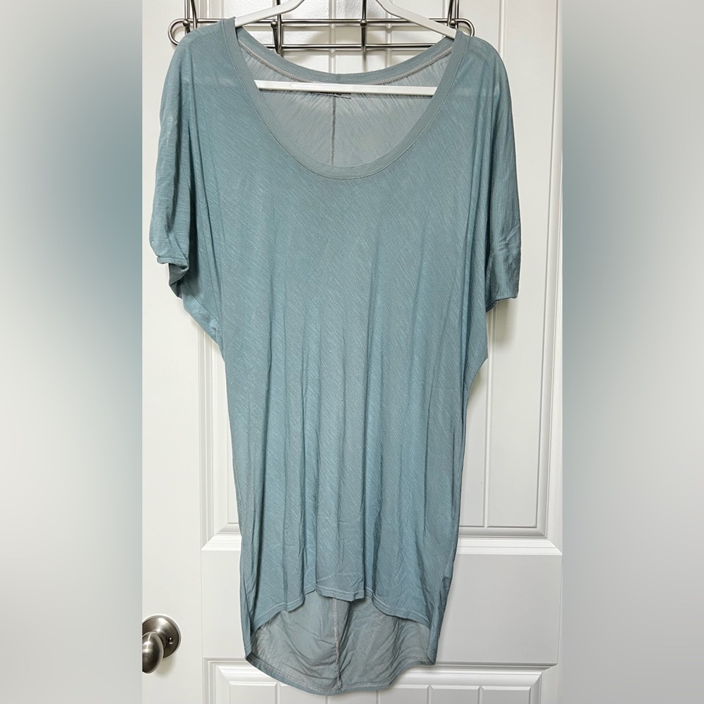 Michael Stars Turquoise Blue Dolman Sleeves Scoop Neck Top - Picture 6 of 6
